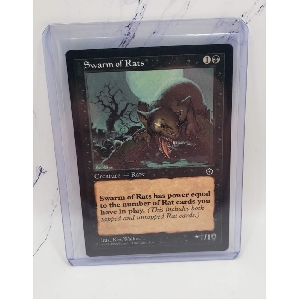 Magic The Gathering Swarm of Rats Portal Second Age Creature Card